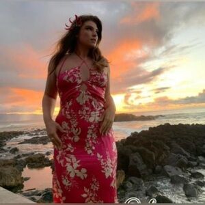 Reformation Antoni Silk Midi Dress in Hothouse Pink Womens Size 12 NWT